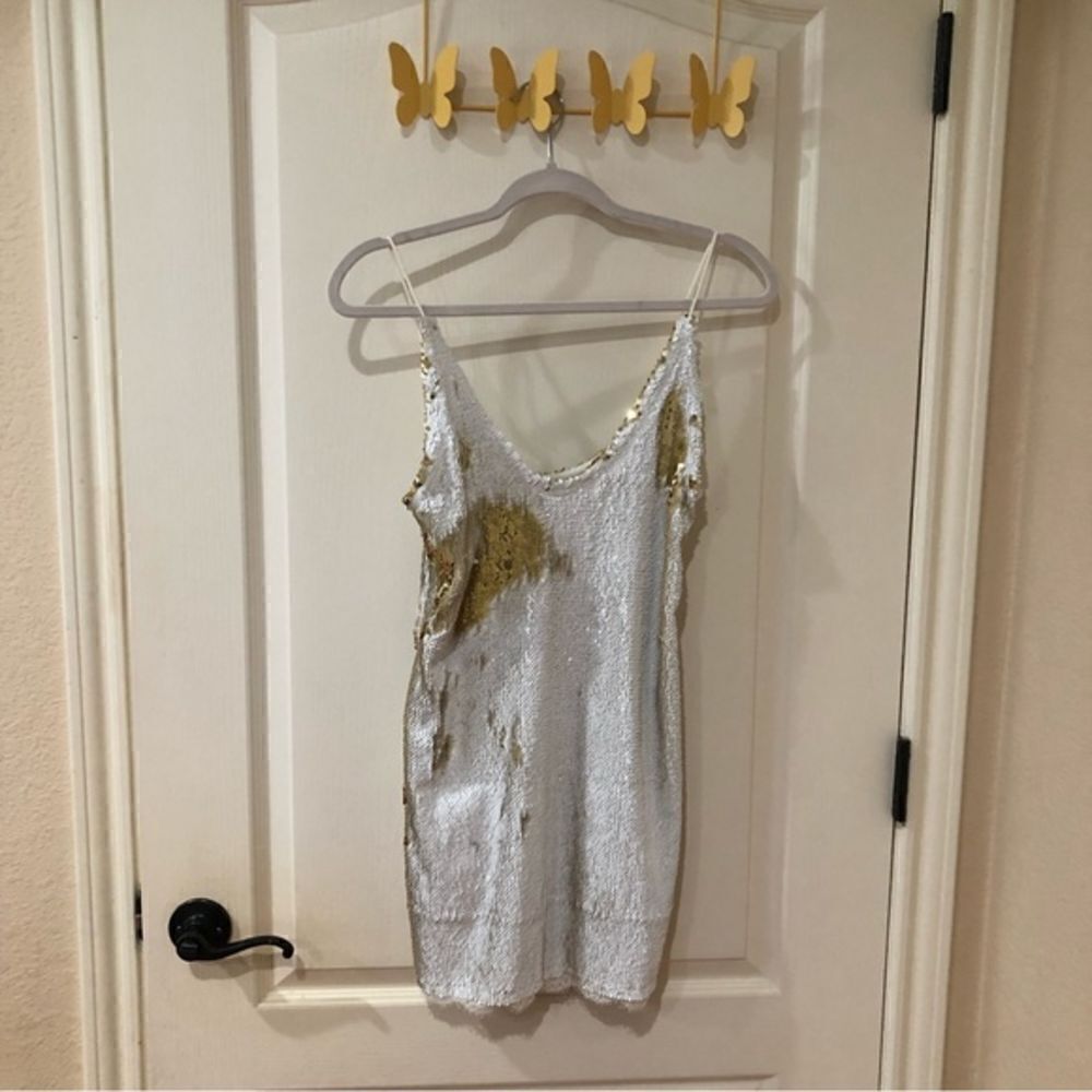 Free People Sequin Reversible colors Dress Size Small